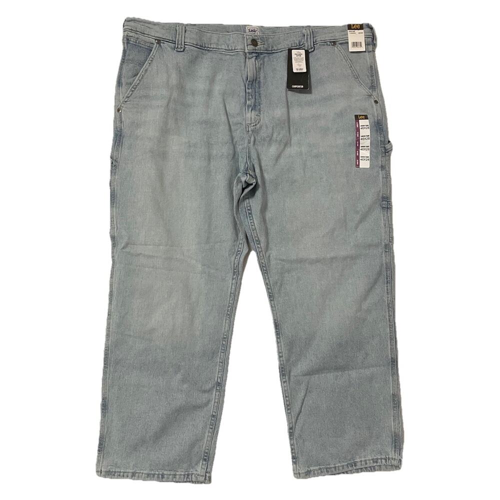 Lee Workwear Jeans Mens 46x28 Union Fade Denim Loose Fit Legendary Carpenter NWT